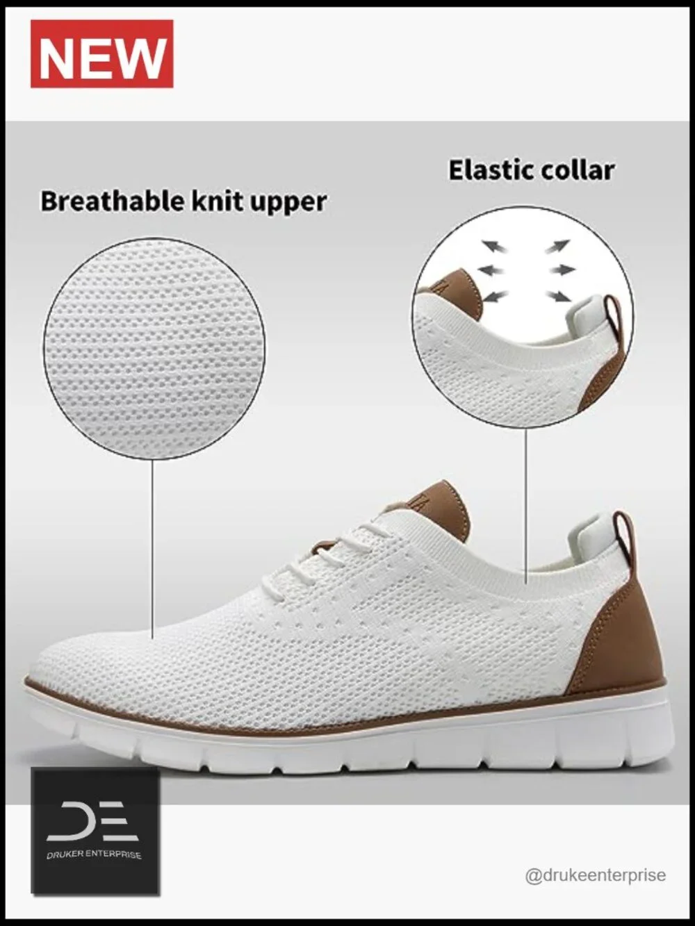 Men's Breathable Mesh Dress Oxfords Sneakers Lightweight Walking Shoes Lace-Up